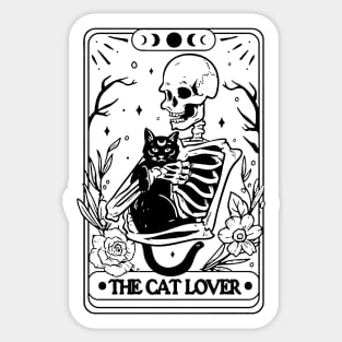 The cat lover tarot, Shirt, Skeleton Tarot Card Shirt, Tarot flower skull shirt, Flower Skull Shirt, Tarot Card Lover Shirt, Skeleton Sticker